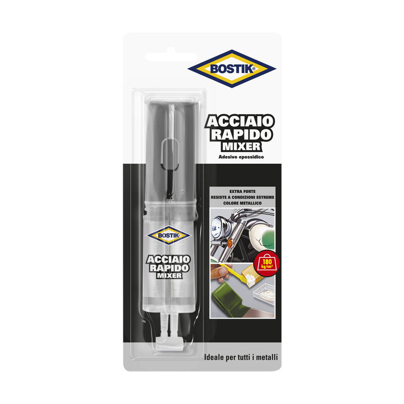 Q.TA' 12 BOSTIK ACCIAIO RAPIDO MIXER ADESIVO 24 ML BLISTER