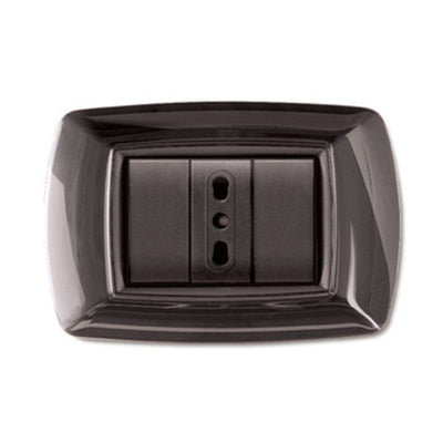 Q.TA' 10 PLACCA LIFE LIVING PLAST NERO GLITTERING 3P