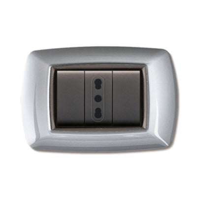 Q.TA' 10 PLACCA LIFE LIVING PLAST ALLUMINIO CHIARO 3P