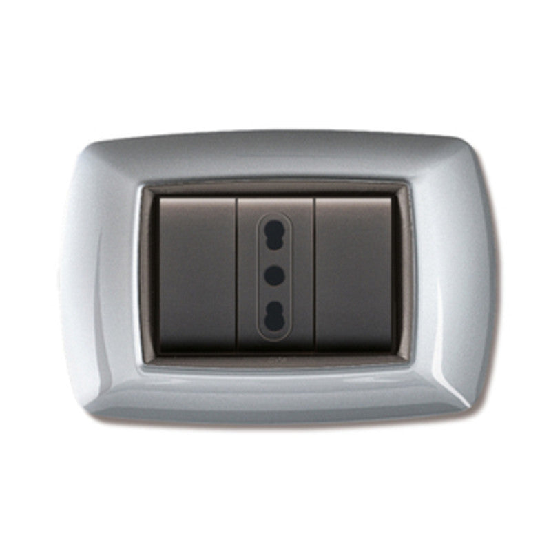 Q.TA' 10 PLACCA LIFE LIVING PLAST ALLUMINIO CHIARO 3P