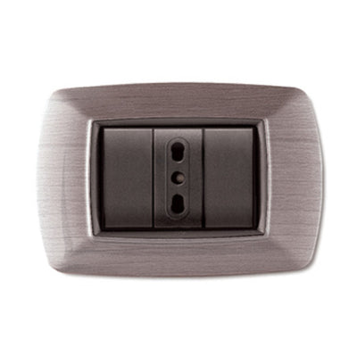 Q.TA' 10 PLACCA LIFE LIVING PLAST ACCIAIO SATINATO 3P