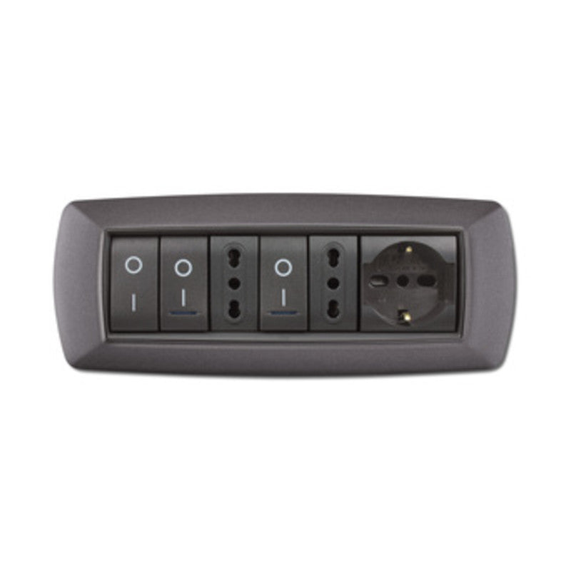 Q.TA' 1 PLACCA LIFE LIVING PLAST GRIGIO CHIARO VULCAN 7P