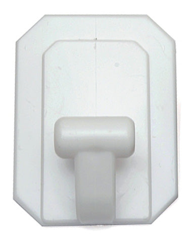 Q.TA' 25 GANCIO ADESIVO GIGANTE PLASTICA 60X80 MM BIANCO