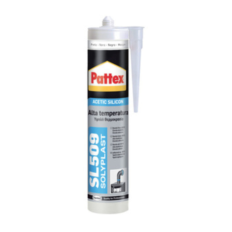 Q.TA' 1 PATTEX SILICONE ALTA TEMP. SL509 NERO 300 ML CARTUC