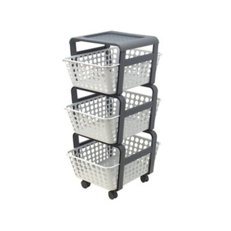Q.TA' 4 CARRELLO DA CUCINA MODULA A 3 CESTE C/RUOTE