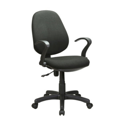 Q.TA' 1 C POLTRONA A GAS C/BRACCIOLI OFFICE NERO