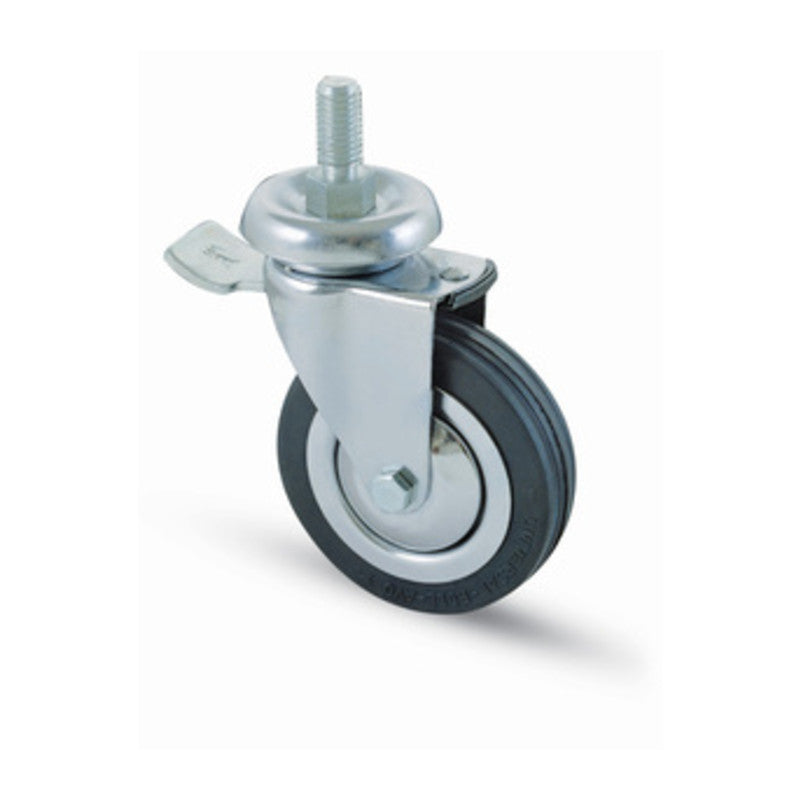Q.TA' 1 RUOTA CARRELLO D 100 MM GOMMA 155/BIS-B PER 14MA FRENO