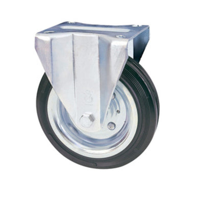 Q.TA' 1 RUOTA INDUSTRIALE D 80 MM GOMMA 80/A PIASTRA FIS