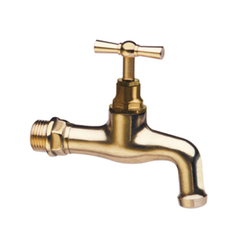 Q.TA' 1 ITAP 350 RUBINETTO CURVO OTTONE LUCIDO D 1/2