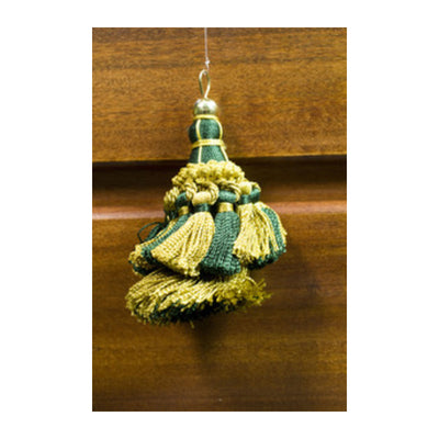 Q.TA' 6 FIOCCO P/TENDA SHANTOU 9 CM VERDE E ORO