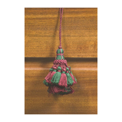 Q.TA' 6 FIOCCO P/CHIAVI CM.9 VERDE E BORDO