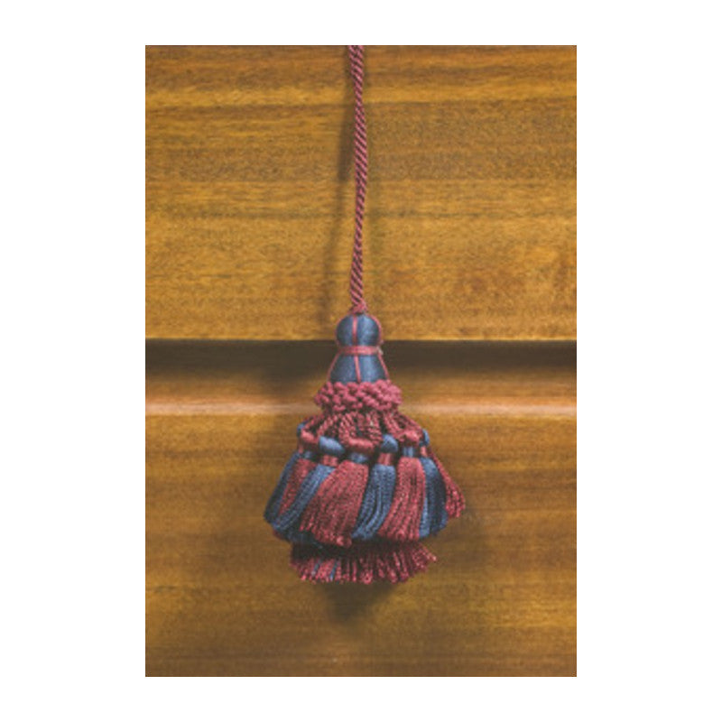 Q.TA' 6 FIOCCO P/CHIAVI CM.9 BLU E BORDO