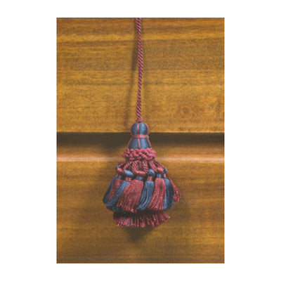 Q.TA' 6 FIOCCO P/CHIAVI CM.9 BLU E BORDO