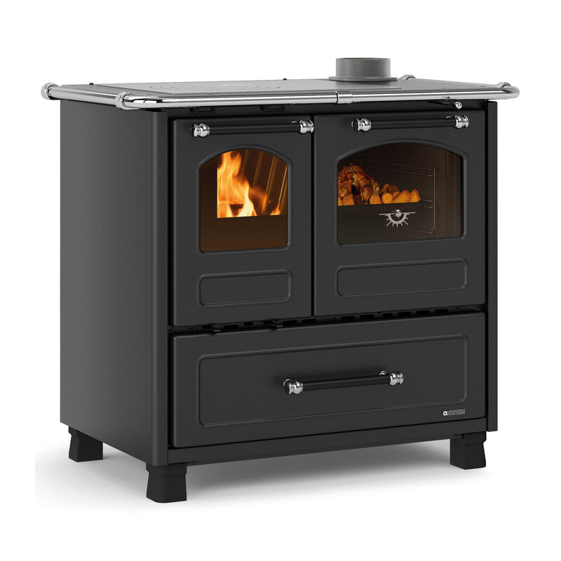 Q.TA' 1 CUCINA LEGNA 7,5 KW FAMILY 4.5 NERO ANTRACITE V4