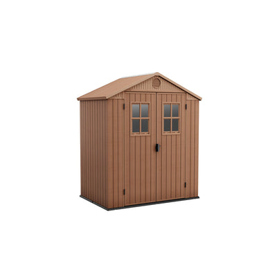 Q.TA' 1 CASETTA KETER DARWIN EFF LEGNO 190X122X221 2 POR BROWN