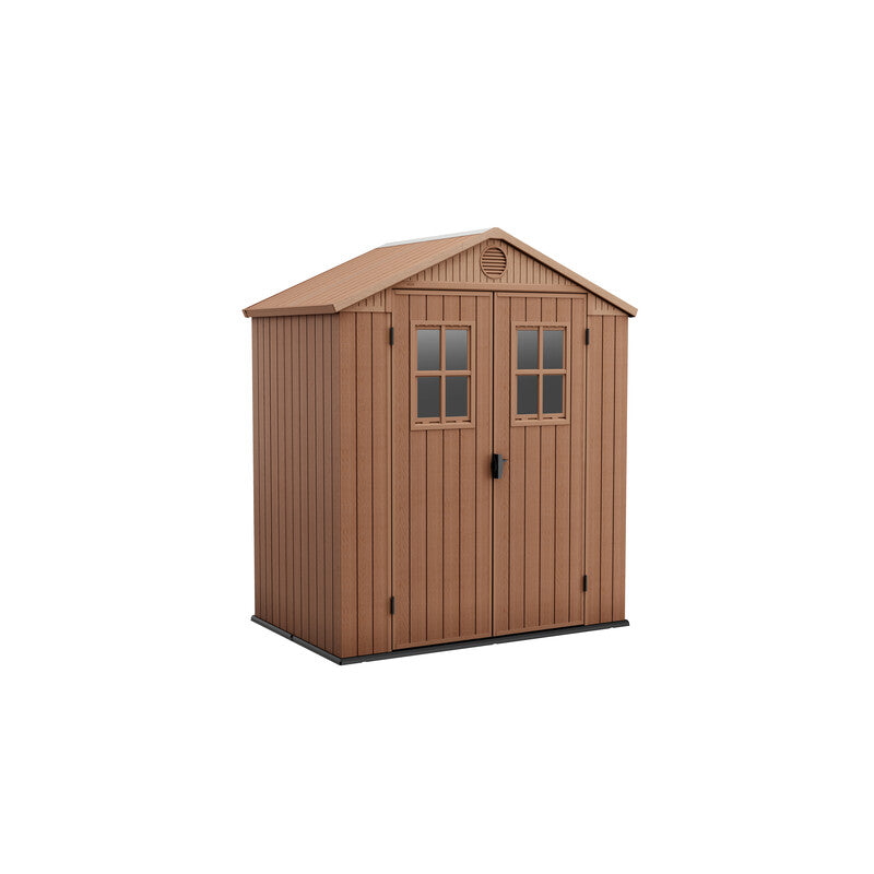 Q.TA' 1 CASETTA KETER DARWIN EFF LEGNO 190X122X221 2 POR BROWN