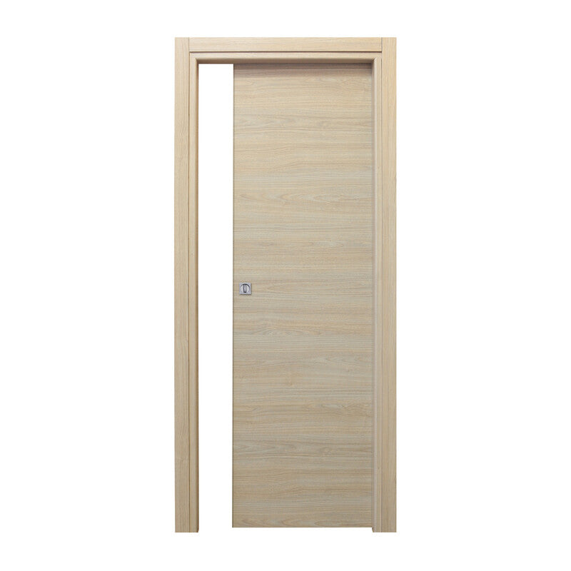 Q.TA' 1 PORTA SCORREV 90X210 MICROTEC ROVERE SBIANCATO