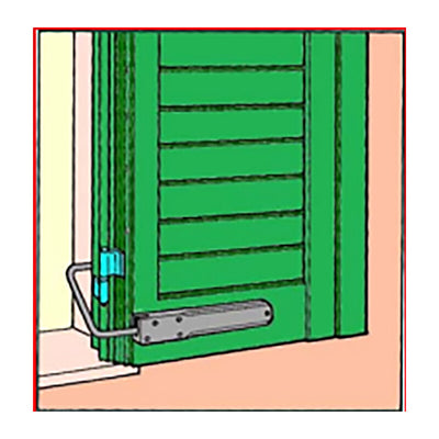 Q.TA' 12 FERMA PERSIANA ABS 20X253X207 MM MOLLA INOX NER