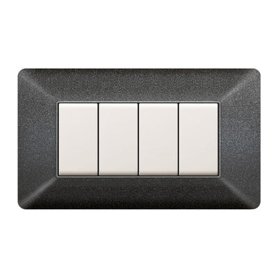 Q.TA' 1 PLACCA EASY MATIX GRIGIO NOTTE 4P