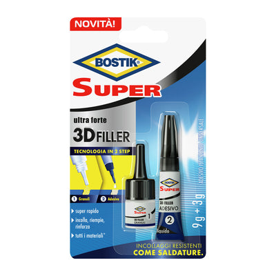 Q.TA' 6 BOSTIK ADESIVO SUPER 3D FILLER BLISTER