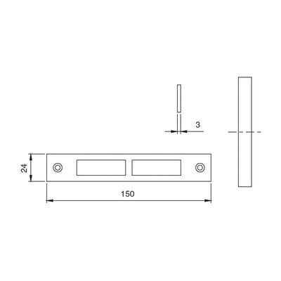 Q.TA' 5 ISEO 038 CONTROPIASTRA P/SERRATURA 981 983