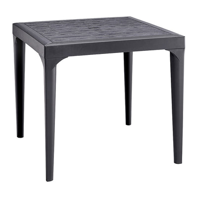 Q.TA' 1 TAVOLO RESINA MALMO 80X80XH74CM ANTRACITE
