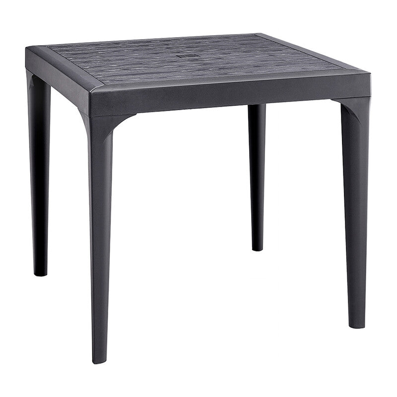Q.TA' 1 TAVOLO RESINA MALMO 80X80XH74CM ANTRACITE