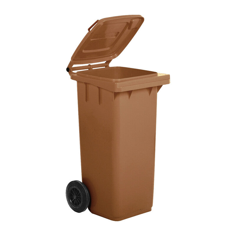 Q.TA' 1 PATTUMIERA 120 L C/RUOTE MARRONE MP