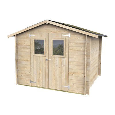 Q.TA' 1 CASETTA LEGNO AUGUSTA C/PAVIMENTO 249X198X206 CM