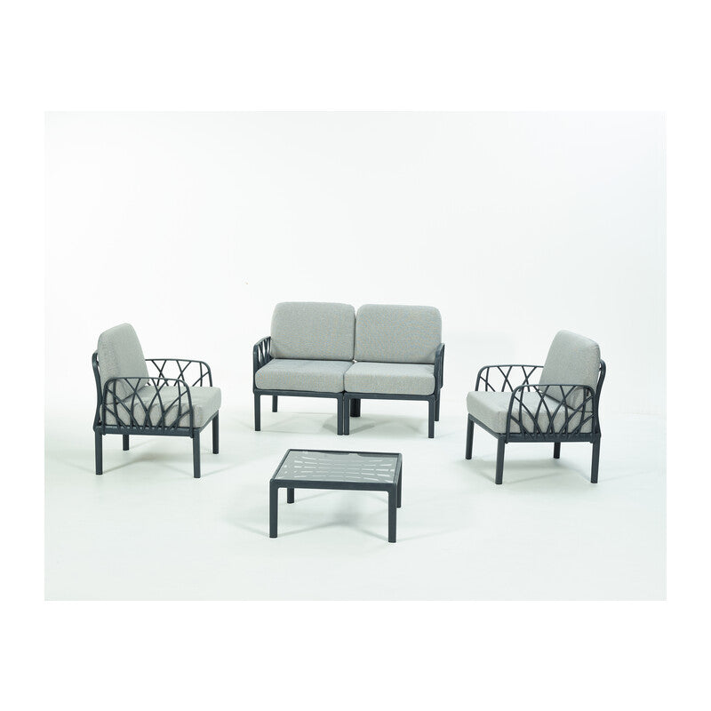 Q.TA' 1 SALOTTO GARDA 4 C/CUSCINI ANTRACITE