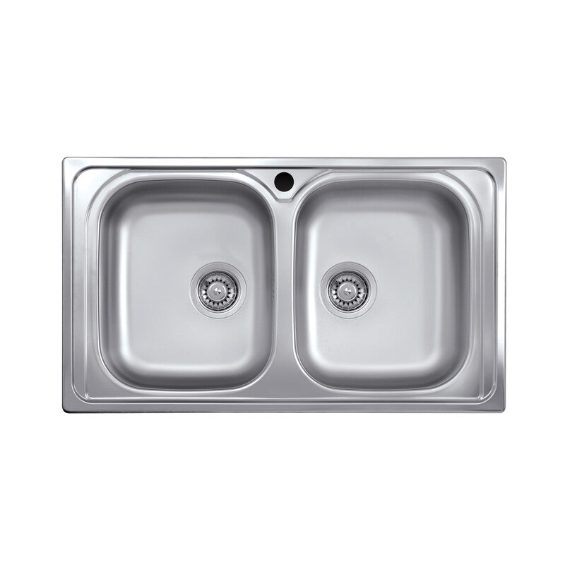 Q.TA' 1 KIT LAVELLO ECO INCASSO 86X50 2 VASCHE