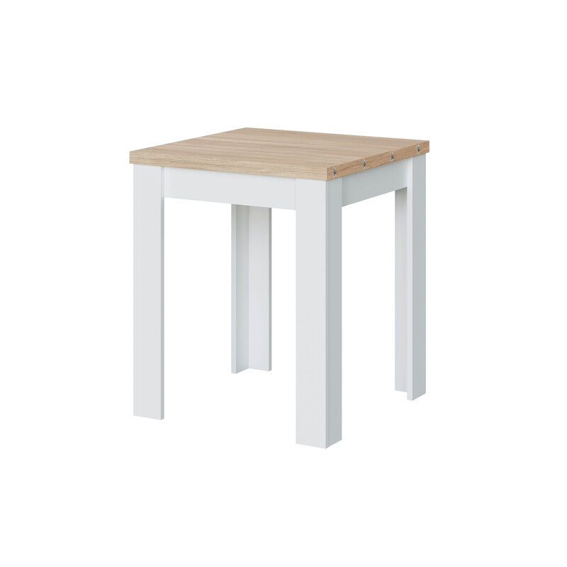 Q.TA' 1 KIT TAVOLO A LIBRO 67X67X135 CM ROVERE BIANCO