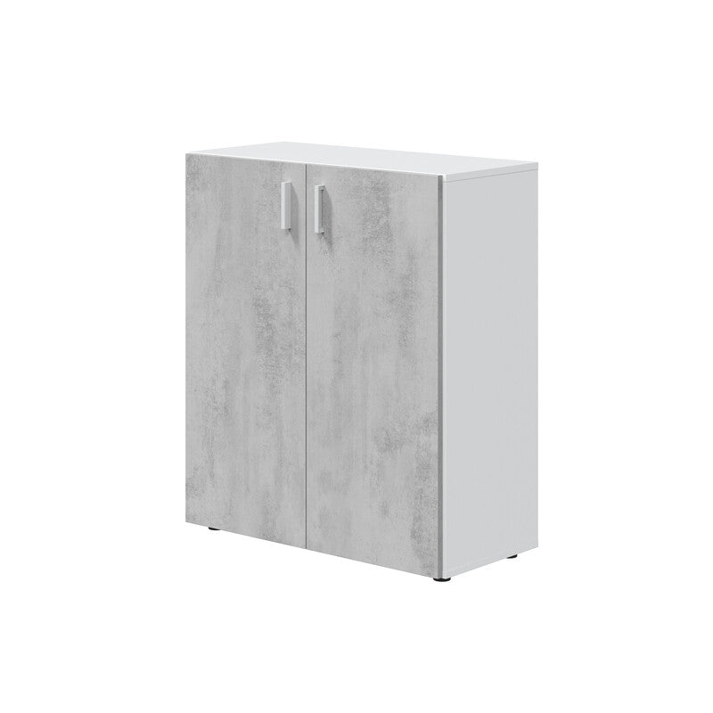 Q.TA' 1 KIT MOBILE MULTIUSO 80X37XH92 CM BIANCO CEMENTO