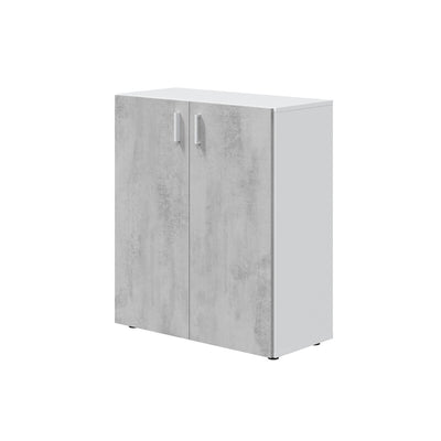 Q.TA' 1 KIT MOBILE MULTIUSO 80X37XH92 CM BIANCO CEMENTO