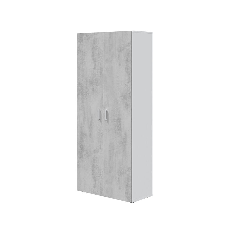Q.TA' 1 KIT MOBILE MULTIUSO 80X37XH182 CM BIANCO CEMENTO