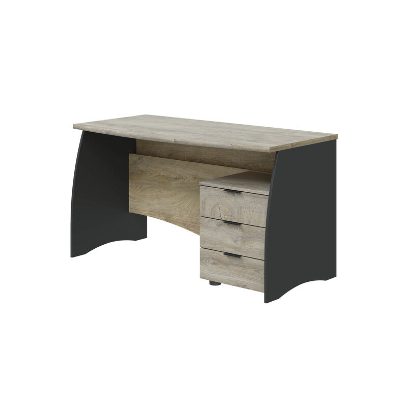 Q.TA' 1 KIT SCRIVANIA ESTIL C/3 CASSETTI 136X67X74 ROVERE ANTRAC