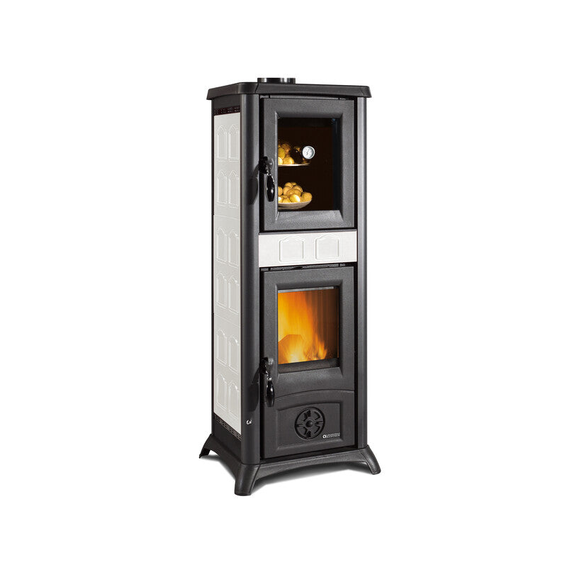 Q.TA' 1 STUFA LEGNA C/FORNO 7.3 KW GEMMA 5.0 BIANCO V4