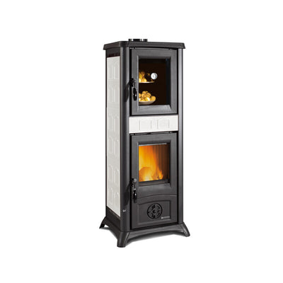 Q.TA' 1 STUFA LEGNA C/FORNO 7.3 KW GEMMA 5.0 BIANCO V4
