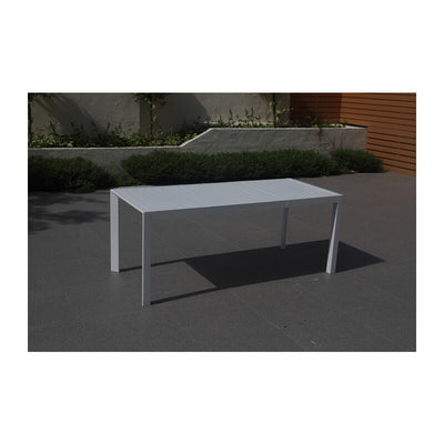 Q.TA' 1 TAVOLO ALLUMINIO ALLUNG BCO 127/180X77XH71CM