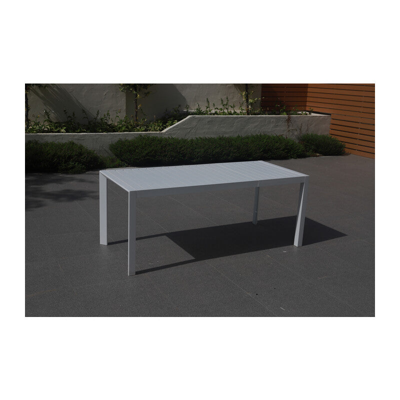 Q.TA' 1 TAVOLO ALLUMINIO ALLUNG BCO 127/180X77XH71CM