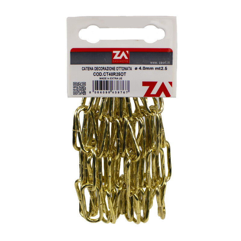 Q.TA' 1 CATENA MAGLIA LUNGA RITORTA 4,0 MM 2,5 M OTTON