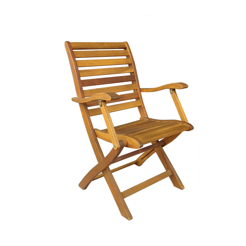 Q.TA' 2 SEDIA LEGNO PIEGHEVOLE C/BRACCIOLI 56X60XH90CM