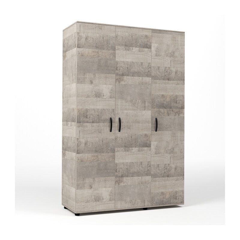 Q.TA' 1 KIT ARMADIO 3 ANTE 120X52X205 CM ROVERE PLAT.K355