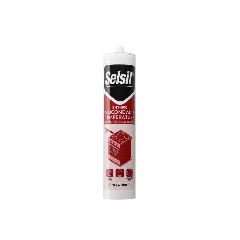 Q.TA' 1 SELSIL SILICONE ALTA TEMPERATURA SHT-300 NERO 310 ML