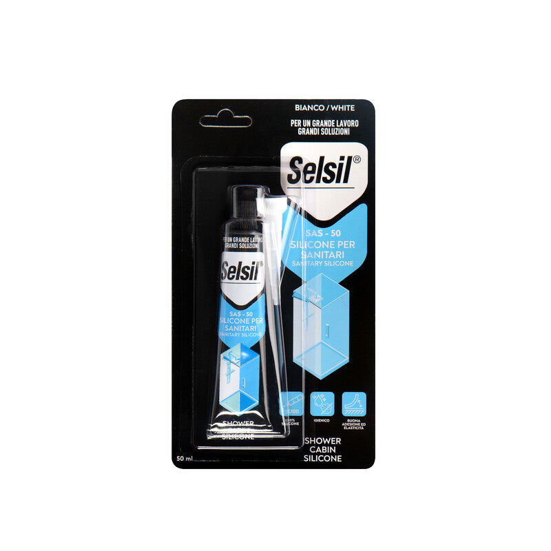 Q.TA' 12 SELSIL SILICONE ACETICO P/SANITARI BIANCO 50 ML
