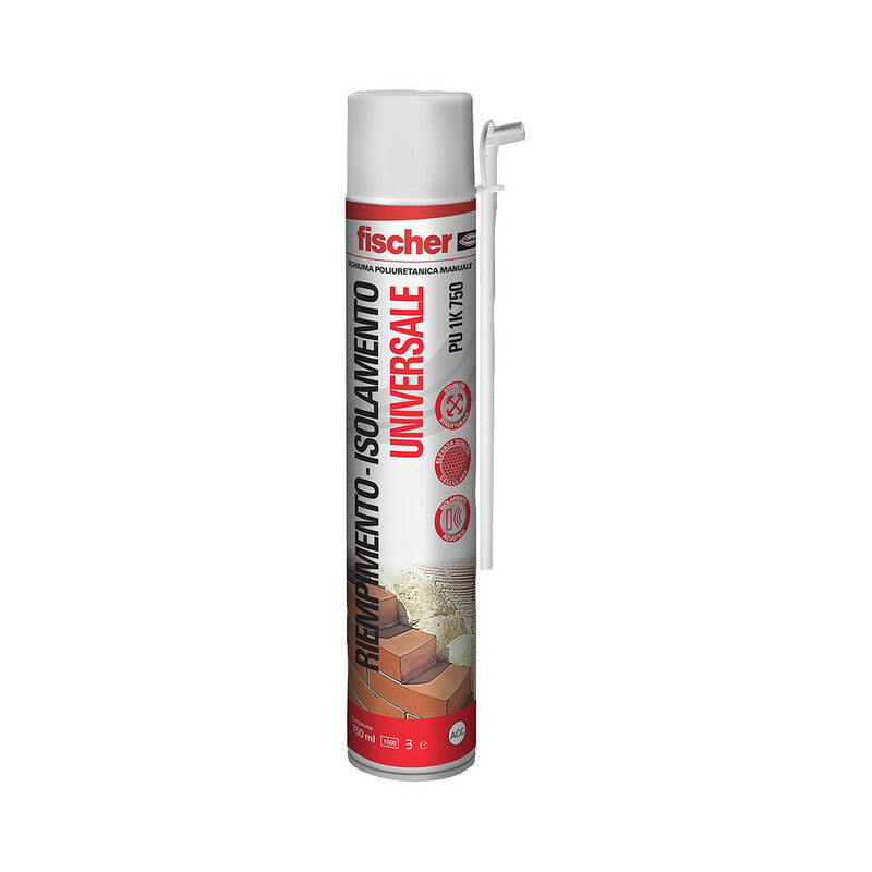Q.TA' 12 FISCHER SCHIUMA POLIURETANICA UNIV. MAN. 750 ML PU 1K