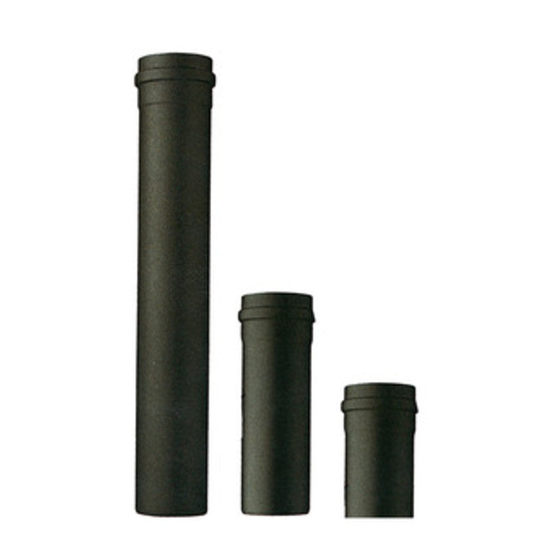 Q.TA' 1 TUBO P/STUFA A PELLET H 50 CM D 12 CM NERO OPACO