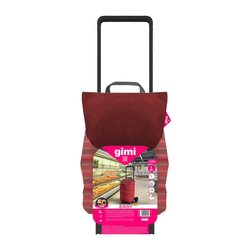 Q.TA' 1 GIMI CARRELLO SPESA EASY 40 L ROSSO