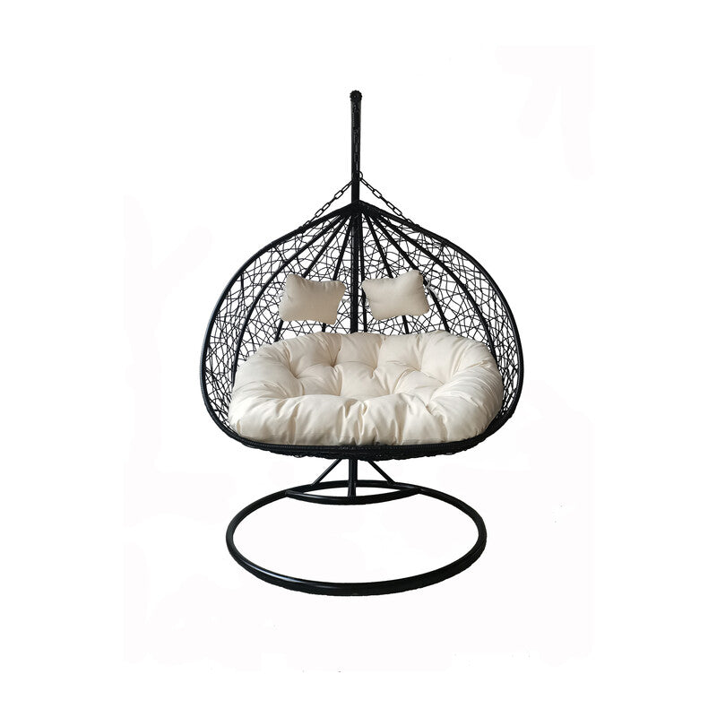 Q.TA' 1 C POLTRONA SOSPESA ACC POLYRAT 200X120CM NUVOLA NERO