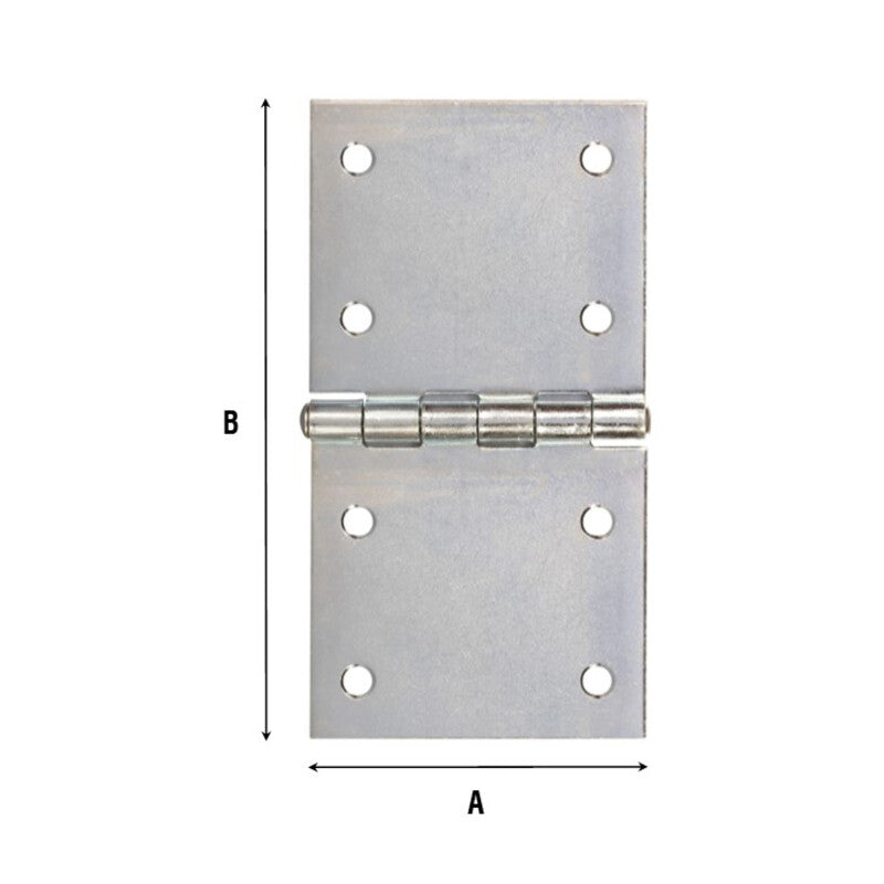 Q.TA' 12 CERNIERA RETTANGOLARE 76X140 MM ZINCATA